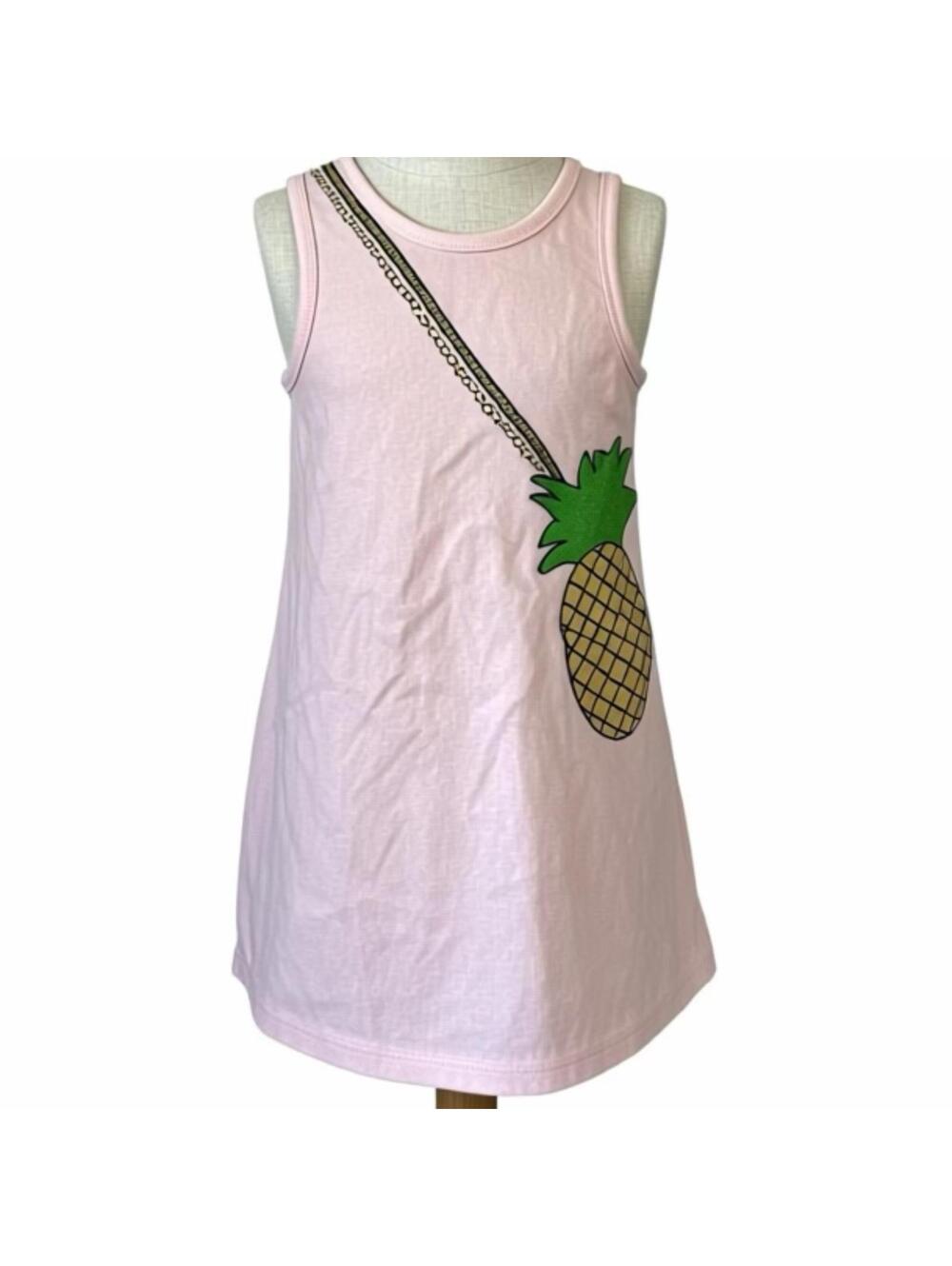 Young Hearts Pink Pineapple Graphic Swim Cover-Up Dress Size 6